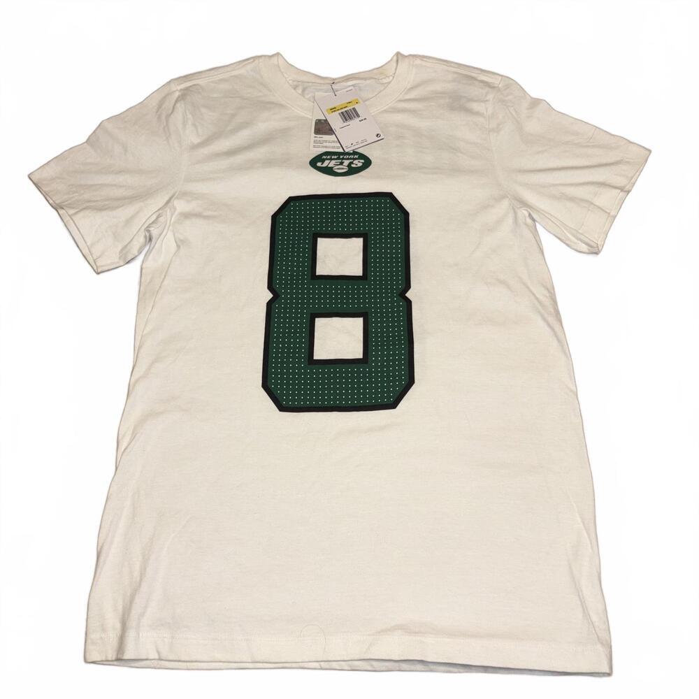 Nike New York Jets New #8 Rodgers Jersey Tshirt Men’s Small $45 White Sport Tee